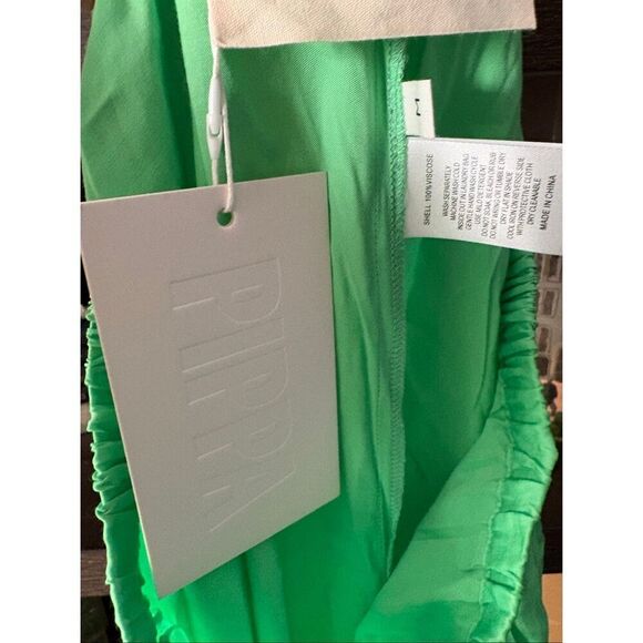 NWT Pippa The Label Green Satin Kimberly Pants Size Medium - Picture 8 of 9